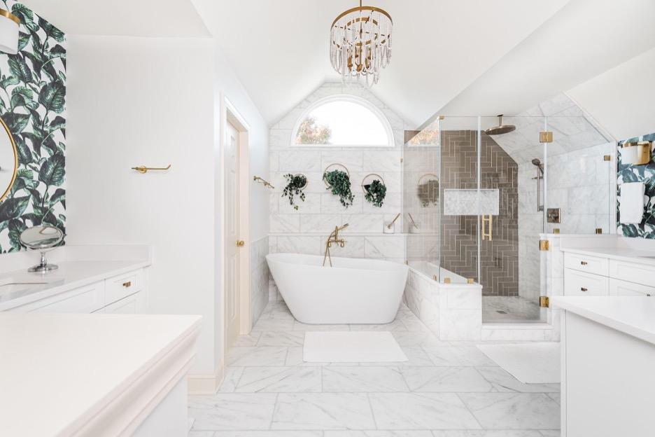 Remodeled bathroom by AMV Construction in Charlotte, NC