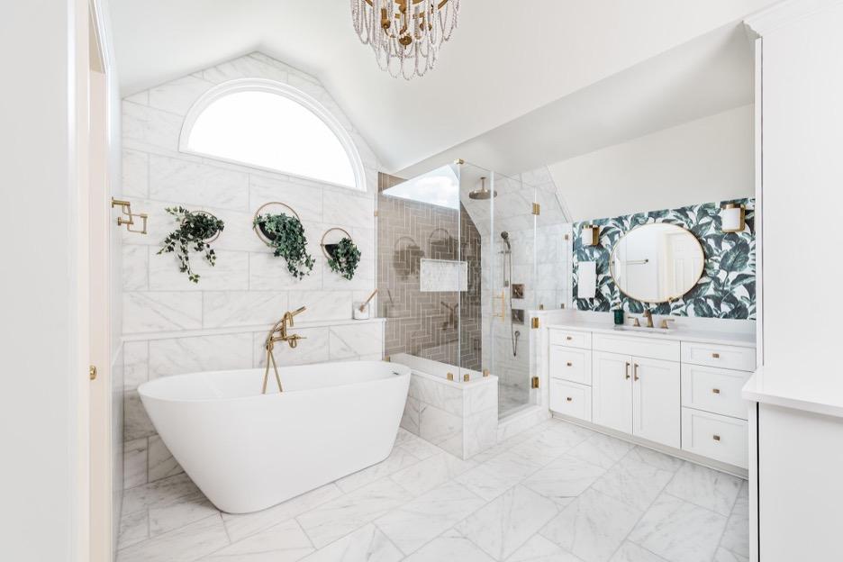 Remodeled bathroom by AMV Construction in Charlotte, NC